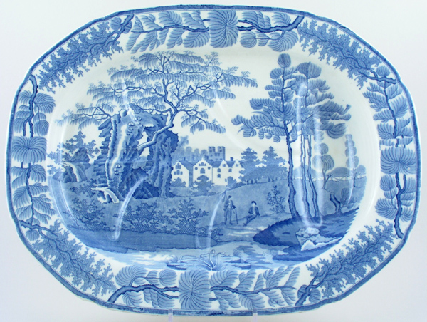 Meat Dish or Platter with tree and well c1825